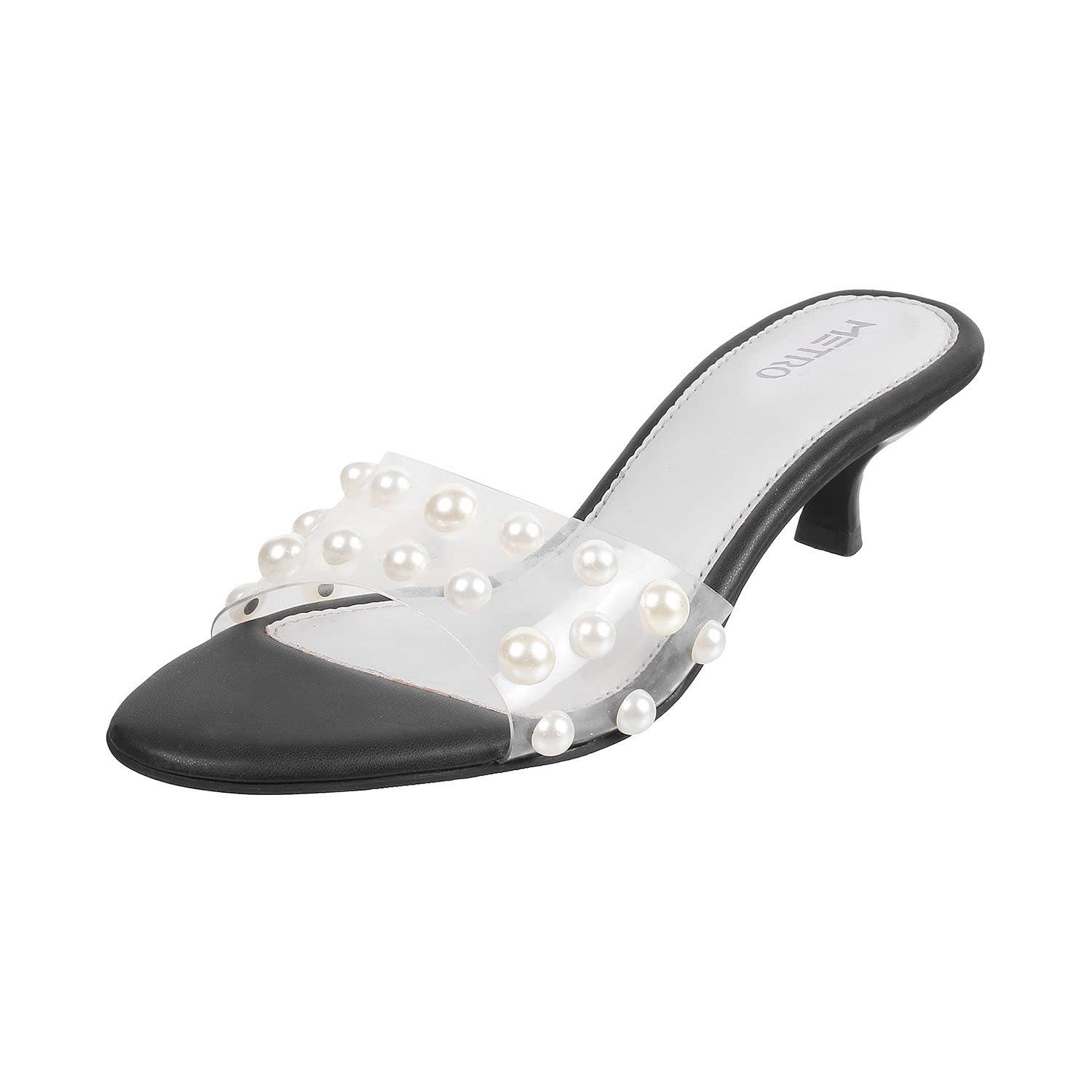 Metro Women Black Kitten Heel Fashion Slip-on UK/5 EU/38 (40-2518) (B0BQ32NXNG) Amazon Price History, Amazon Price Tracker