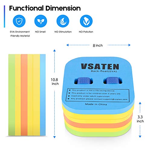 VSATEN Back Float, Swim Belt Bubble Adjustable 3 Layers Thicken Split Foam Learning Safety Training Board Pool Floaties for Kids Toddlers Swimming Beginners Floats Swim Lessons Equipment (60lb-100lb)