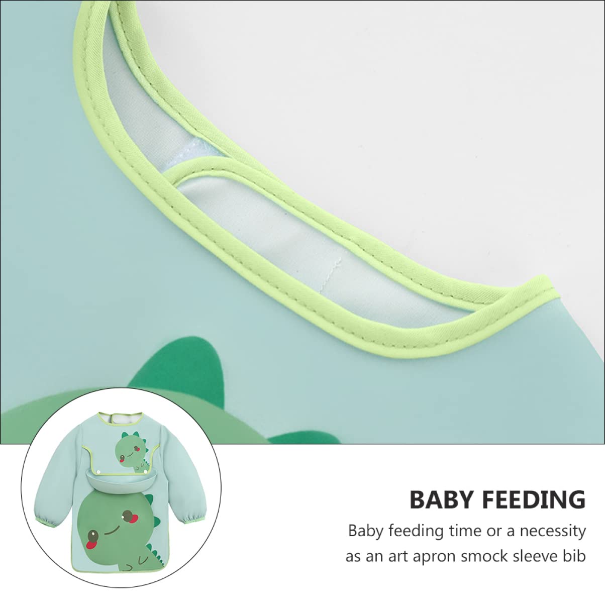 Toddmomy Essen Kleinkind Schöne Kunst Kleidung Säuglingsmahlzeit Druck Schürzen Praktisch Cartoon Kittel Ärmel Mit Latz Schürze Wasserdicht Fütterung Lang Nützlich Baby Malen Entzückende