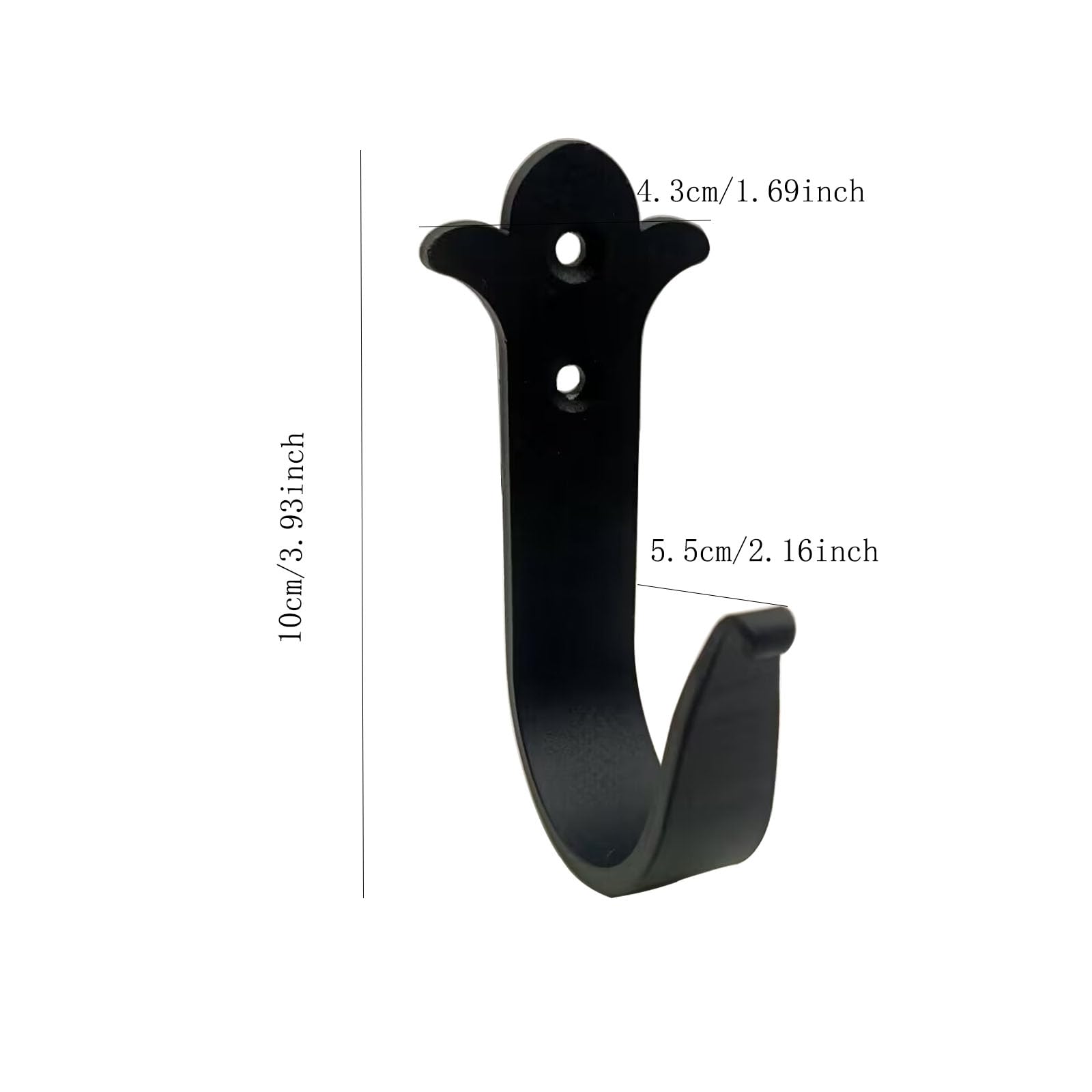 XUEBEI Heavy Duty Rustic Metal Hooks with Screws Wall Hooks,Black Wall Mounted Coat Hooks, Scarves, Bags, Purses, Back Packs Home Decor Hooks?5 Packs