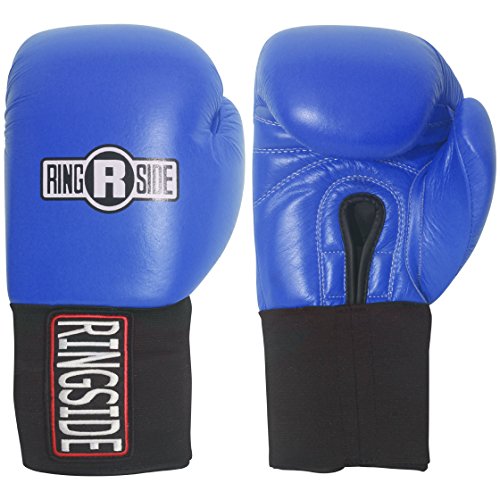 Ringside Competition Hook and Loop Safety Boxing Gloves Blue 12-Ounce