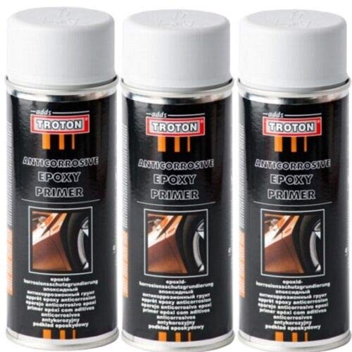 Troton Epoxy Primer Spray 3 x 400 ml Grey Epoxy Corrosion Protection Primer