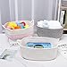 ABenkle Small Storage Basket with Handles, Cotton Rope Woven Dog Cat Toy Bin, Decorative Shelves Closet Organizing for Nursery Laundry Bedroom, 14.2''x 11''x 5.1''