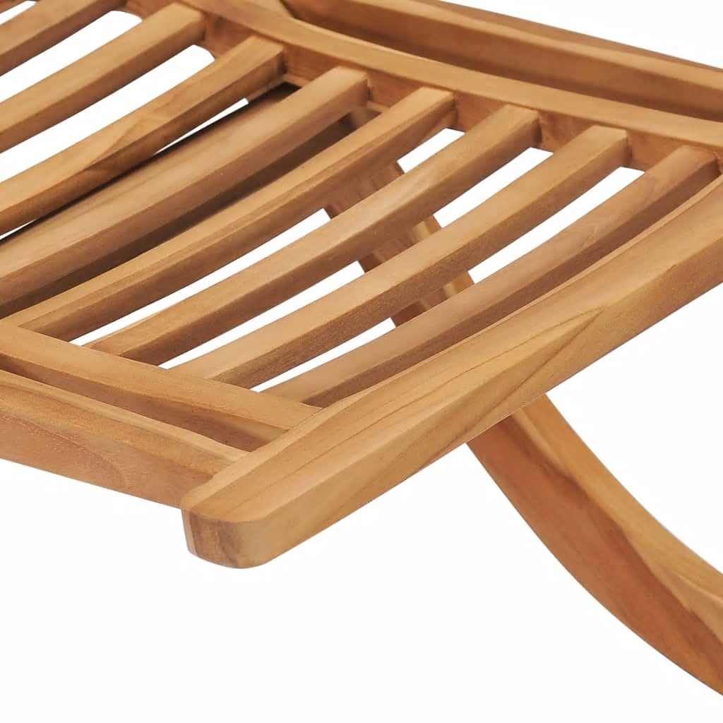 vidaXL Silla de jardín Plegable Madera Maciza de Teca 50x90x69 cm, Silla de Patio, Silla de jardín de Madera, Silla de jardín de Madera Maciza