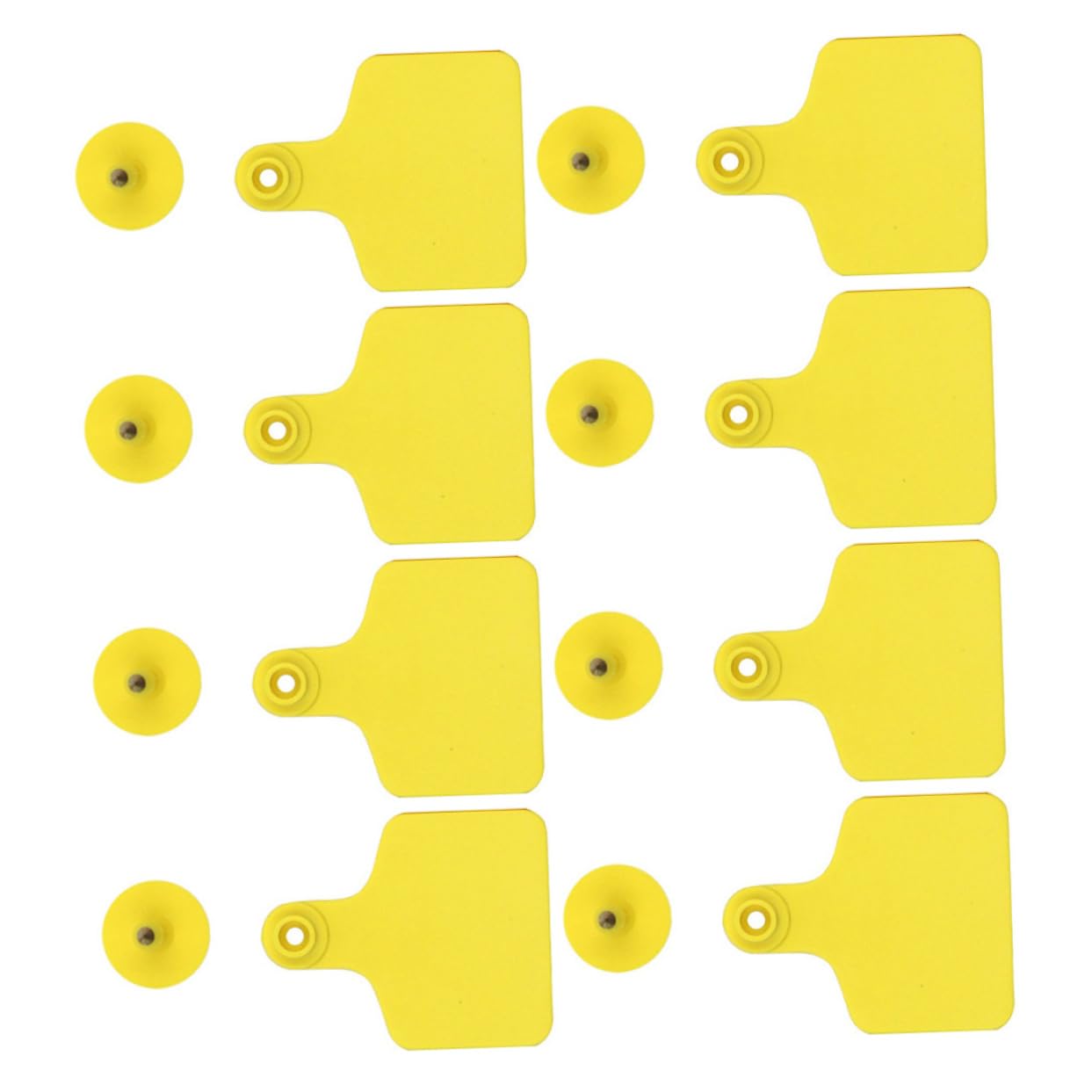 VICASKY 100pcs Cow Ear Sign Livestock Supplies Cow Ear Tag Custom Labels Number Tags Blank Labels Livestock Tabs Blank Animals Tabs The Animal Cattle Products Cattle Supplies Yellow TPU