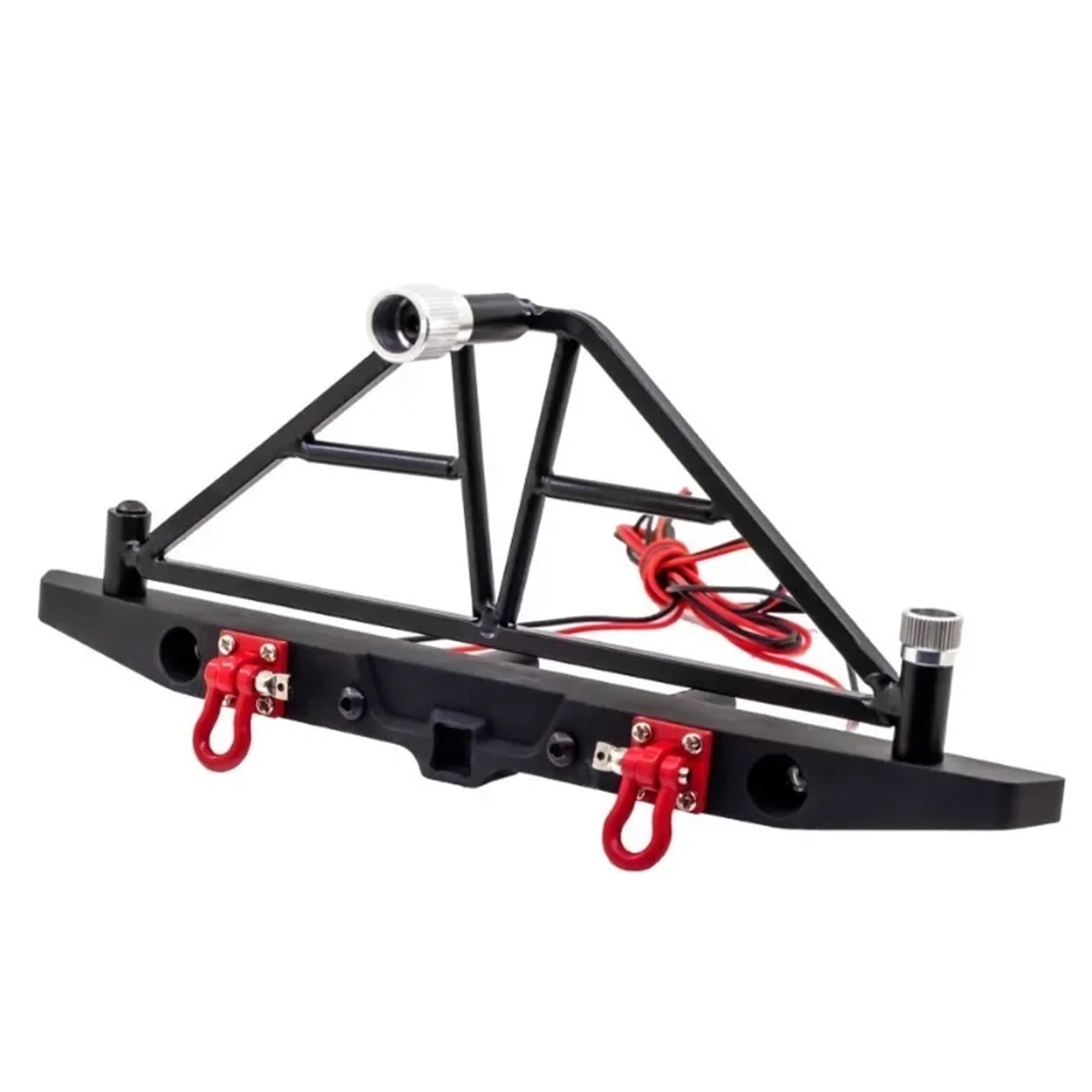 RC Modificaciones Para SCX10 Para TRX4 Para Axial III 1/10 Parachoques Delantero Trasero Metálico Con Luces Coche RC Crawler Piezas Recambio Mejora Modelos Coches(Rear)