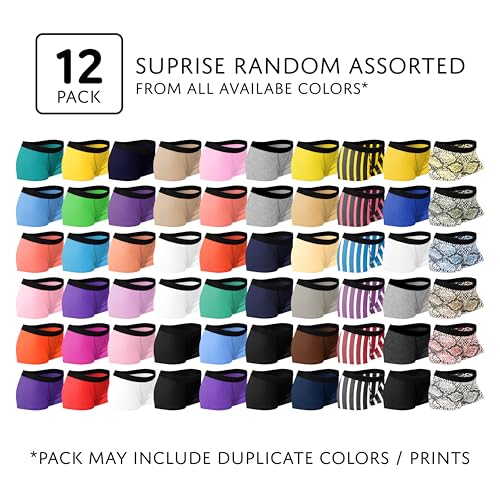 Image of Sexy Basics Women's Boy Short Trunks | Cotton-Stretch Boxers | Multi Packs