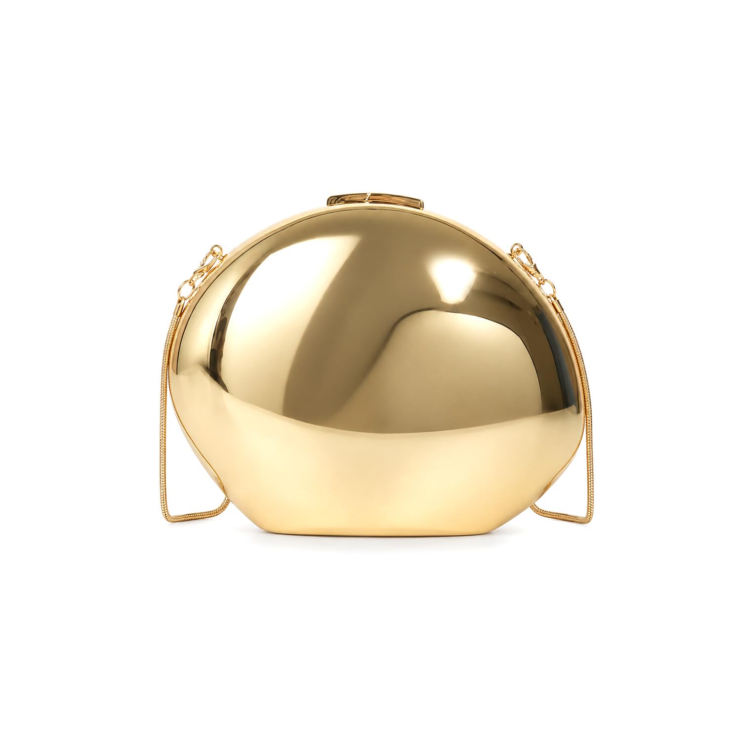 Gold Purse for Women, Small Acrylic Evening Bag with Chain Strap