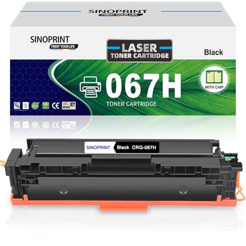 SINOPRINT 067H Toner Black Compatible with Canon 067H 067 Toner for Canon i-SENSYS MF657Cdw MF655Cdw MF651Cw LBP631Cw LBP633Cdw LBP632Cdw MF653Cdw MF654Cdw MF656Cdw