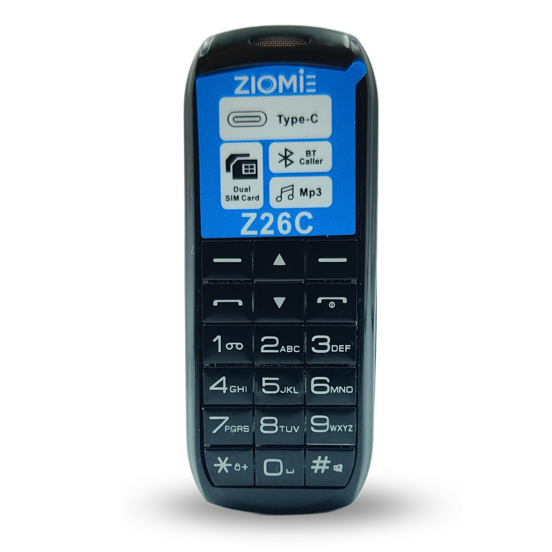 Z26C Mini Dual SIM Mobile Phone Black | Bluetooth Dialer, MP3 Player, Type-C Charging, Ultra Light & Compact, Crystal Keypad-image-23