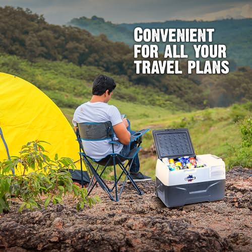 Image of Rockwell 27Ltr Car Cooler /Freezer, Portable Fridge for Outdoor Adventures, 5 Year Warranty, 240V AC Power Cord & 12V Car Adapter (RMC30S, Grey)