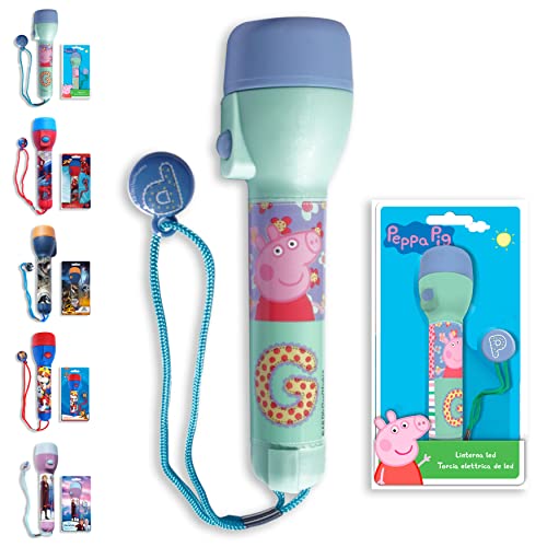 Peppa PlG LED-Taschenlampe, große LED-Taschenlampe, super hell für Weihnachten, Geburtstag und Erntedankfest, Kunststoff-Taschenlampe, Spielzeug Geschenk für Kinder ab 3 Jahren, Größe 16 cm Cover