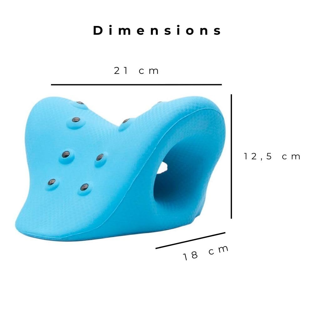 Oreiller Ergonomique de Traction Cervicale avec 8 Points Magnétiques | Soulagement des Douleurs Cervicales Nuque et Épaules | Coussin Chiropratique Correttif | Relaxation et Étirement