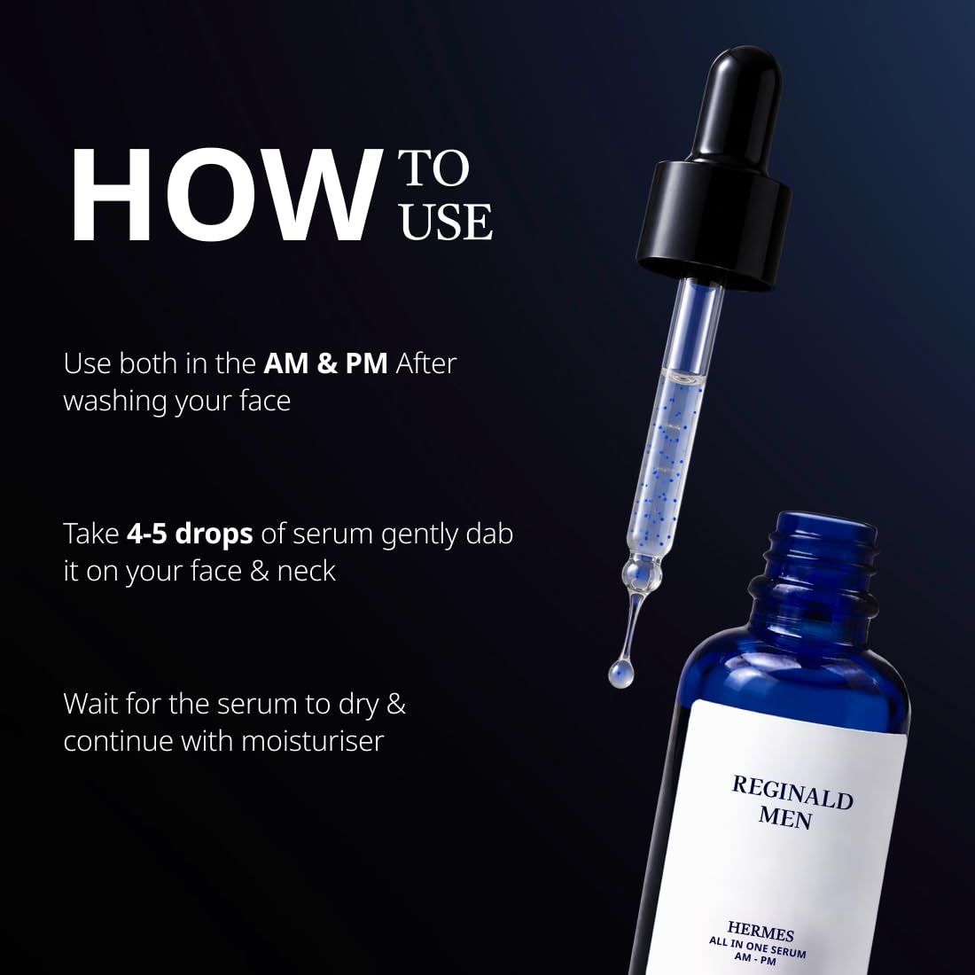 Reginald Men Hermes (30 ml) | All-in-One Face Serum for Skin & Beard Health | Multi-Functional Face & Beard Care | Hydrates, Nourishes & Strengthens | Clinically Proven Formula for Clear, Healthy Skin & Beard 4