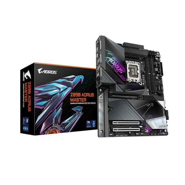 GIGABYTE Placa Base Z890 AORUS Master - Compatible con procesadores Intel Core Ultra (Serie 2), 18+1+2 Fases VRM, hasta 9500MHz DDR5 (OC), 2xPCIe 5.0 + 3xPCIe 4.0, Wi-Fi 7, LAN 10GbE, Thunderbolt 4