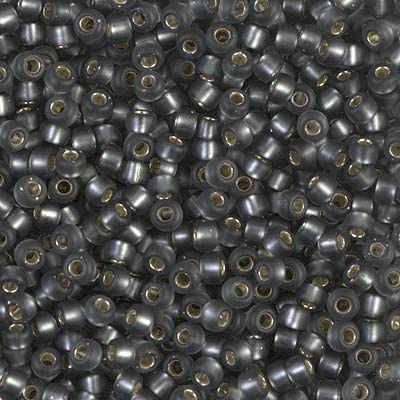 MATTE S/L GREY MIYUKI SEED BEADS APPX 22GM TUBE 8/0 ROUND