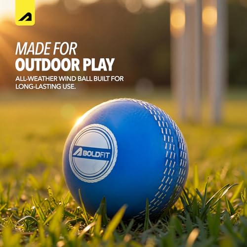Image of Boldfit WindBall Synthetic Cricket Practice Ball for Indoor & Outdoor Training - Soft PVC Material, Ideal for Kids and Adults, 125 GM- Multicolor (Pack of 2)