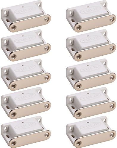 Steel Raj Tulip Virgin Plastic Magnet Door Catcher, No. 2, Standard Size, 10 Pieces (White)