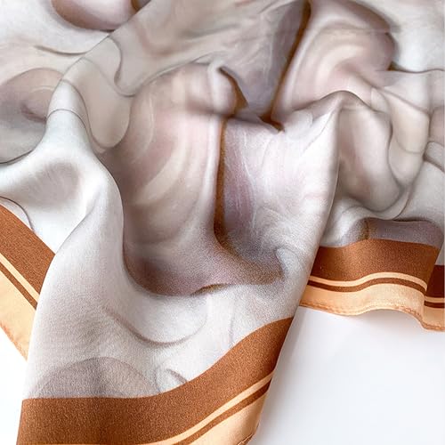 Mulberry Silk Scarf – Square 21" Small Lightweight Neckerchief Breathable Head Wrapping for Women, Ladies. Men3