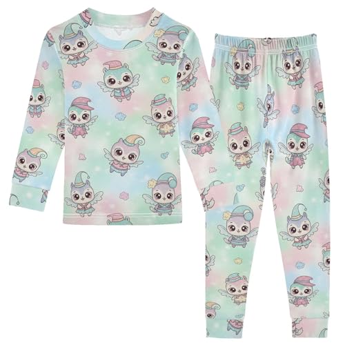 Pajama Sets Long Sleeve Cute Animals Soft Comfy Sleepwear 2 Piece PJS 3-8T