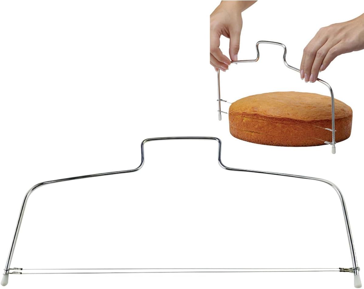 Bread Slicer Cake Cutter Manual Food-grade Tool for Evenly Slicing Bread Toast Bagels and Sandwiches Compact and Lightweight Design Silver