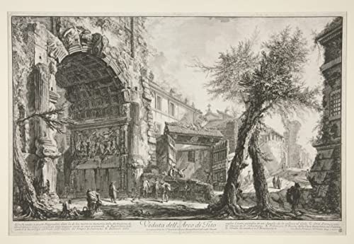 Lienzo cuadro Veduta de Piranesi para cubrir paredes vacías de hogar 60x90