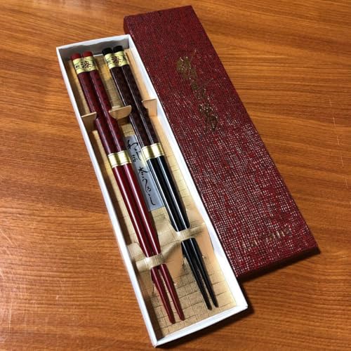 〈無〉輪島塗 塗箸 夫婦箸 箸 麻の葉 天然うるし 本うるし 天野誠 天野屋 麻葉 伝統柄 金彩 漆芸 工芸 天然木