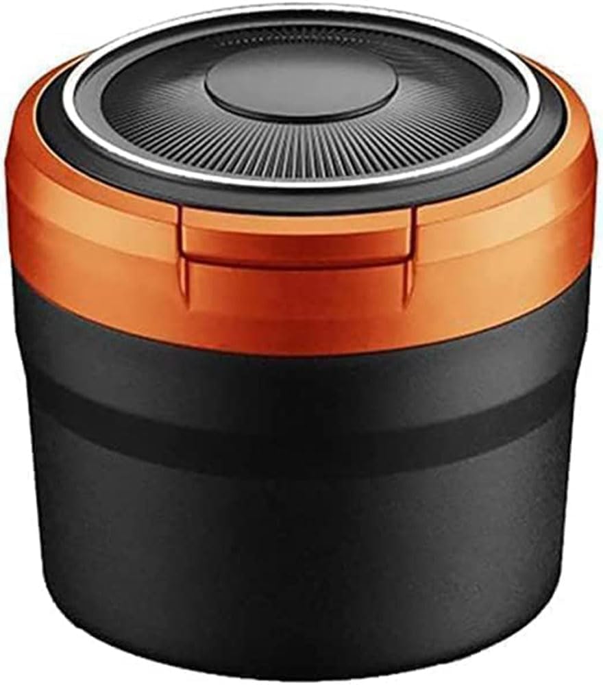 Car Ashtray for Lamborghini Gallardo Aventador Huracan, Portable Smokeless Ash Tray with Lid, Odour Proof Interior Car Accessory,C
