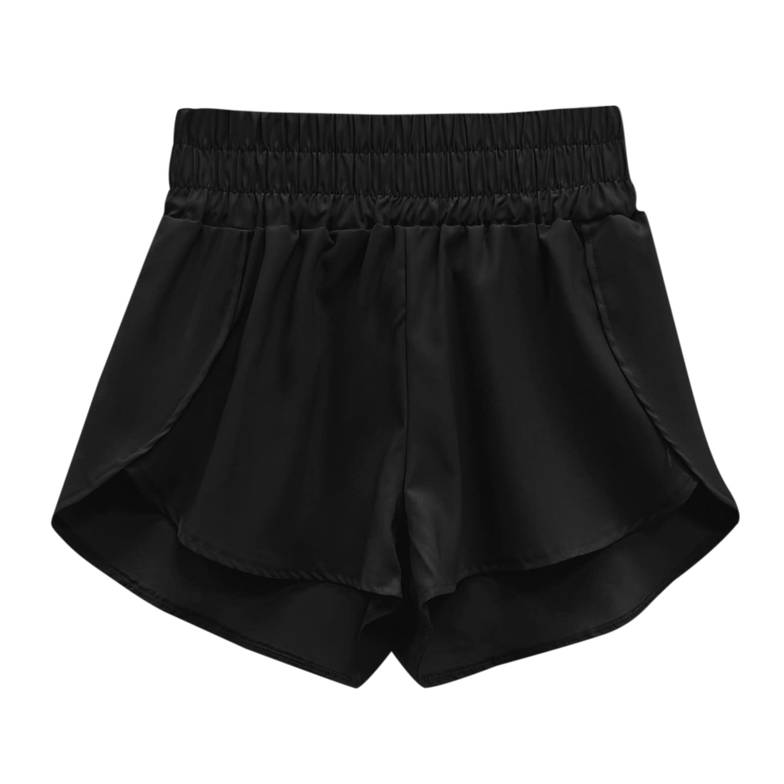 Generico Women's Gym Shorts Wide Breathable Short Trousers High Waist Sports Running Sports Shorts Summer Casual Baggy Shorts with Elastic Pockets for Training - 5