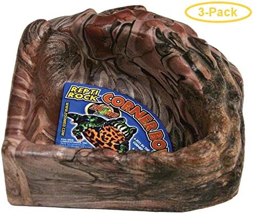Zoo Med Repti Rock Corner Bowl X-Large (14" Long x 14" Wide) - Pack of 3