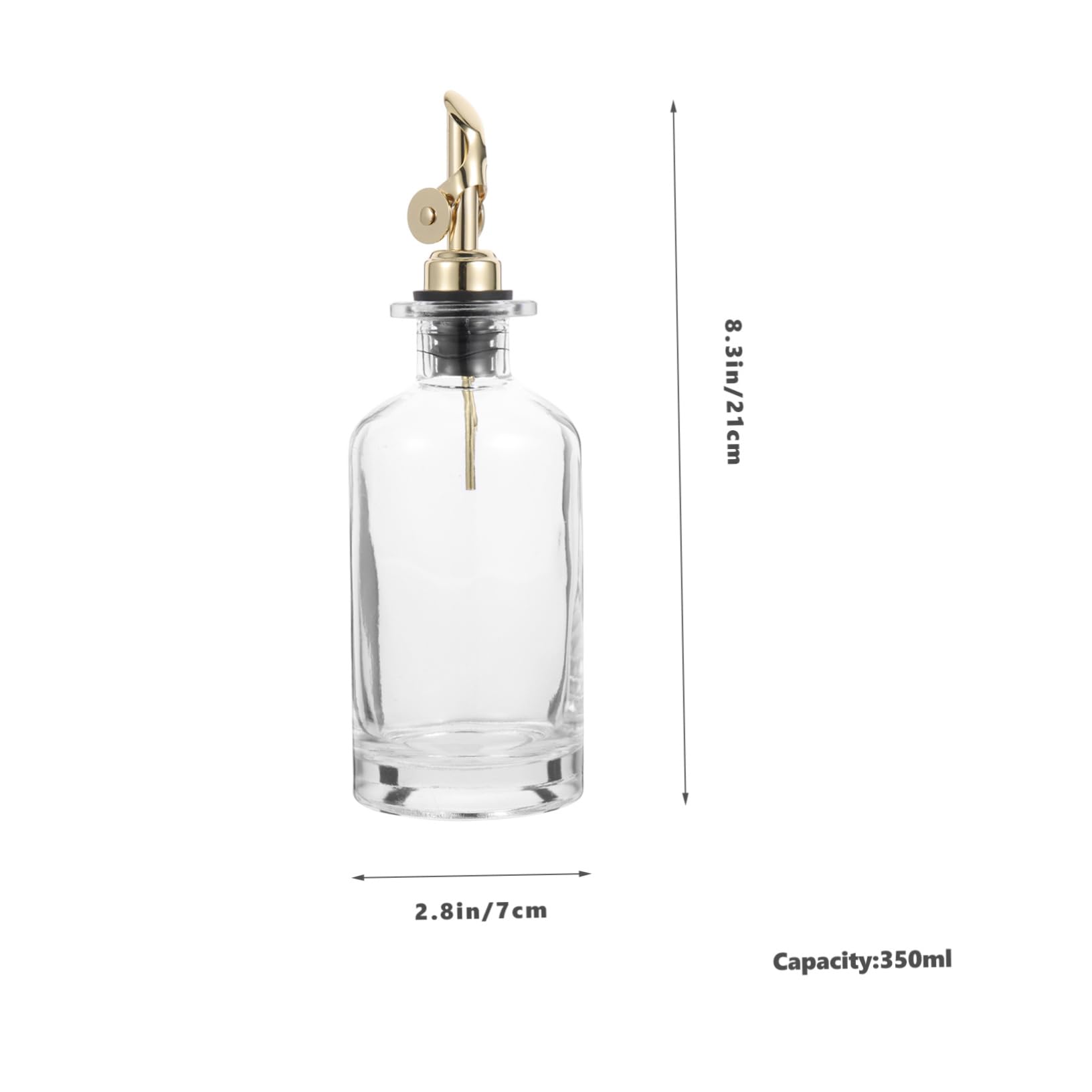2 piezas Botella de Aceite de Vidrio con Dosificador Automático de Dispensador de Vinagre y Salsa Utensilio Práctico para Cocina