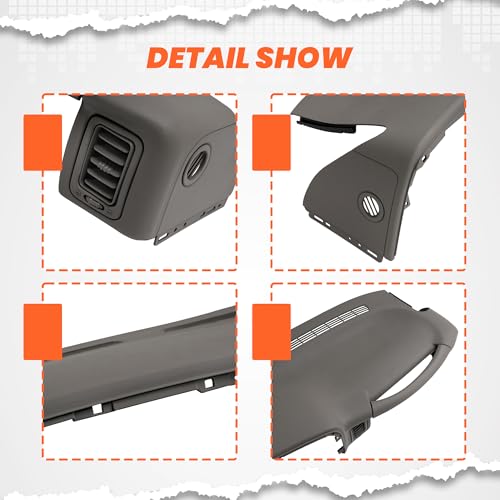 HECASA Dashboard Cover Repalcement Compatible with 1999-2006 Chevrolet Avalanche Silverado Suburban Tahoe GMC Sierra Yukon 1500 2500 3500 1500HD 2500HD Upper Cap Cover Top Dashboard Pad Tan by HECASA - Image 6
