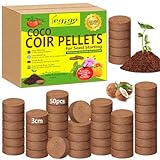 Legigo 50 Pcs 30mm Coco Coir Pellets Seed Starter Soil Mix- Organic Coconut Coir...