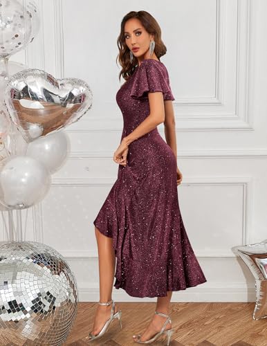 Image of BeryLove Womens Wedding Guest Dress Sequin Formal Dresses for Women | Stunning evening gowns for women suitable for prom homecoming bridesmaid and mother of the bride formal events