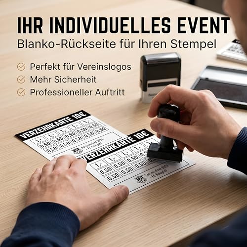 100x Verzehrkarten zum Abstreichen - Wertkarten für Veranstaltungen, Vereine & Gastronomie als Alternative für Wertmarken (20 Euro, 100 Stück)