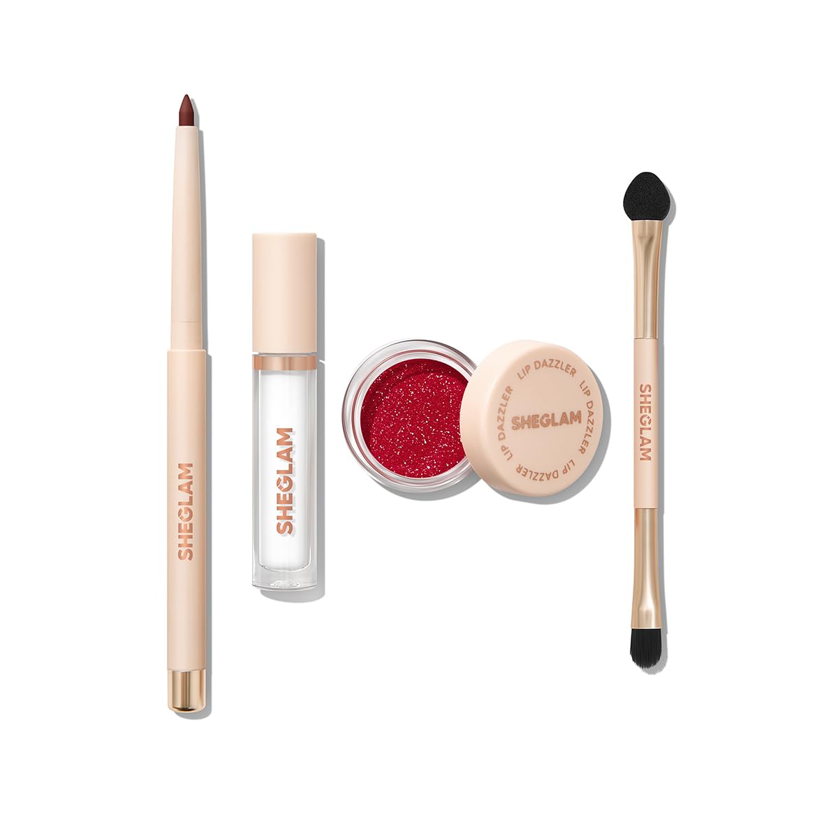 SHEGLAM Lip Dazzler Glitter Kit Long-Lasting Glitter Lip Gloss Sexy Super Stay Non-Sticky Shiny Liquid Kit Lipstick Y2K-Curtain Call SHEGLAM Lip Dazzler Glitter Kit Long-Lasting Glitter Lip Gloss Sexy Super Stay Non-Sticky Shiny Liquid Kit Lipstick Y2K-Curtain Call