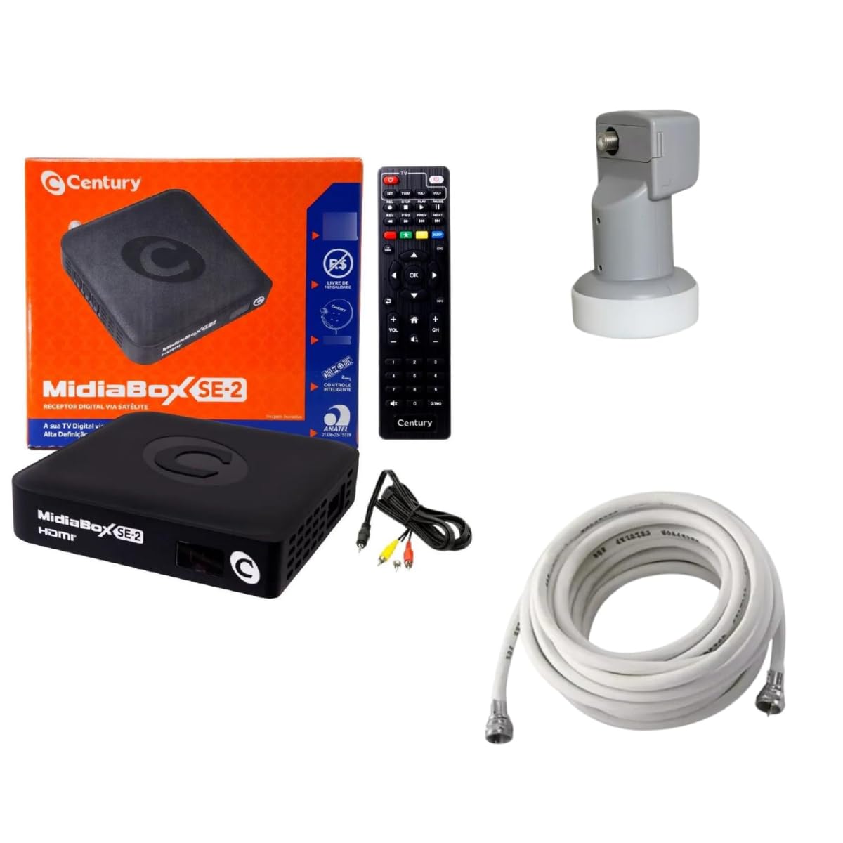 Kit Receptor Digital Banda C/ku Full Hd