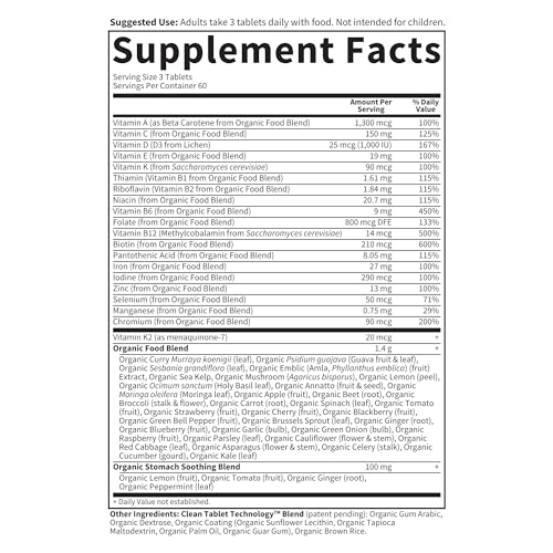 Image of Garden of Life Organics Women's Prenatal Multivitamin with Vitamin D3, B6, B12, C & Iron, Folate for Energy & Healthy Fetal Development - Organic, Non-GMO, Gluten-Free, Vegan, 60 Day Supply