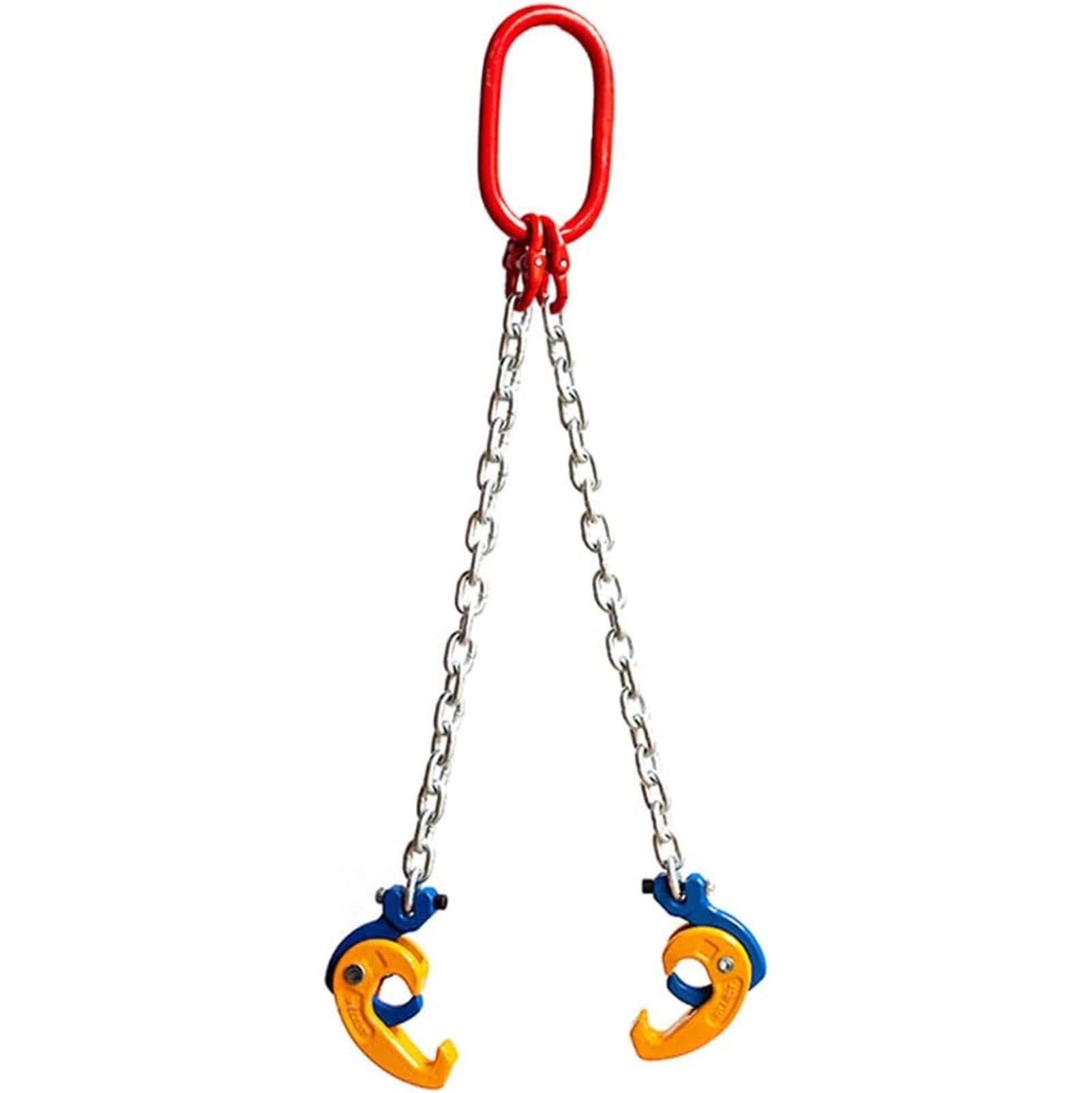 IROEJT Vertical Chain Drum Lifter with G80 Manganese Steel Chains Lifting Clamps, 2200/4400 Lbs Double Chain Slings, for Metal/Plastic Drums，N