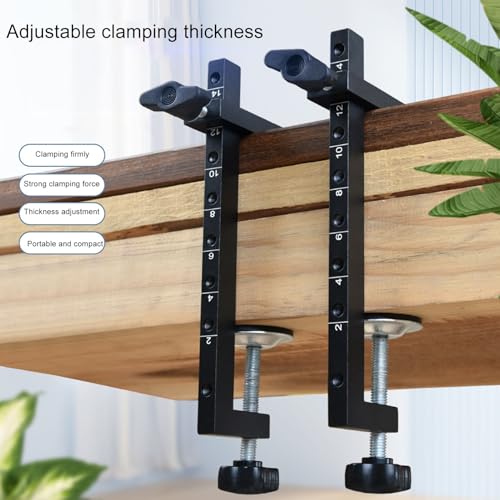 Woodworking G Clamp, 143mm Maximum Opening, Clamping and Reverse Clamping, Adjustable C Clamp for Fixing Cutting Drilling, Aluminum Carbon Steel Wood Clamp