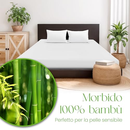 Coprimaterasso Singolo 80/90x190 Antiacaro, Antibatterico, 100% Bambu Copri Materassi, Coprirete Singolo Super Morbido Silenzioso Coprimaterasso Singolo Impermeabile [Singolo 80/90 x 190 cm] - 4