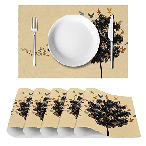 Sets de table oiseaux volants pour décorer et protéger la table à manger - 3