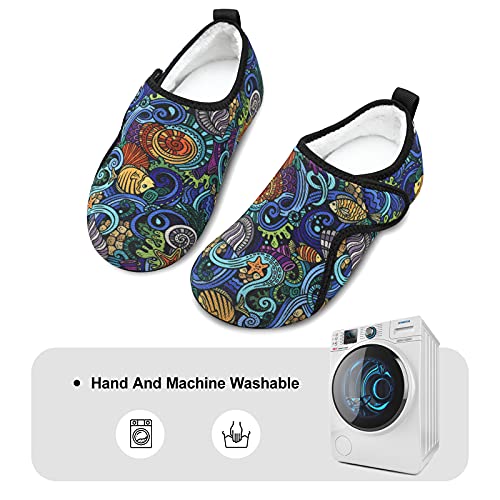 L-RUN Womens Mens House Slippers Indoor Home Shoes Warm Barefoot Slippers Outdoor House Shoes Anti-slip2