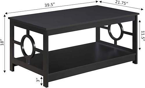 Miniatura 3 de Convenience Concepts Mesa de centro Ring color negro
