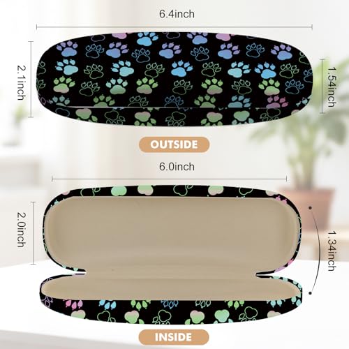 Image of Glasses Case Hard Shell,Portable Protective Eyeglasses Case, Eyeglass Holder Box with Cleaning Cloth,for Women Men