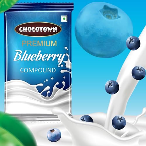 Image of Choco Nutri Town Premium Blueberry Compound Slab | Chocolate Bar For Making Cakes & Cookies - 500G