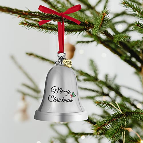 Ustinian 2022 Christmas Ornament Bell - It's A Wonderful Life Bell Christmas Ornament 2022 - Christmas Bell 2022 Ornament - Bell Ornament For Christmas Tree - Christmas Bell With Heart #TOP1
