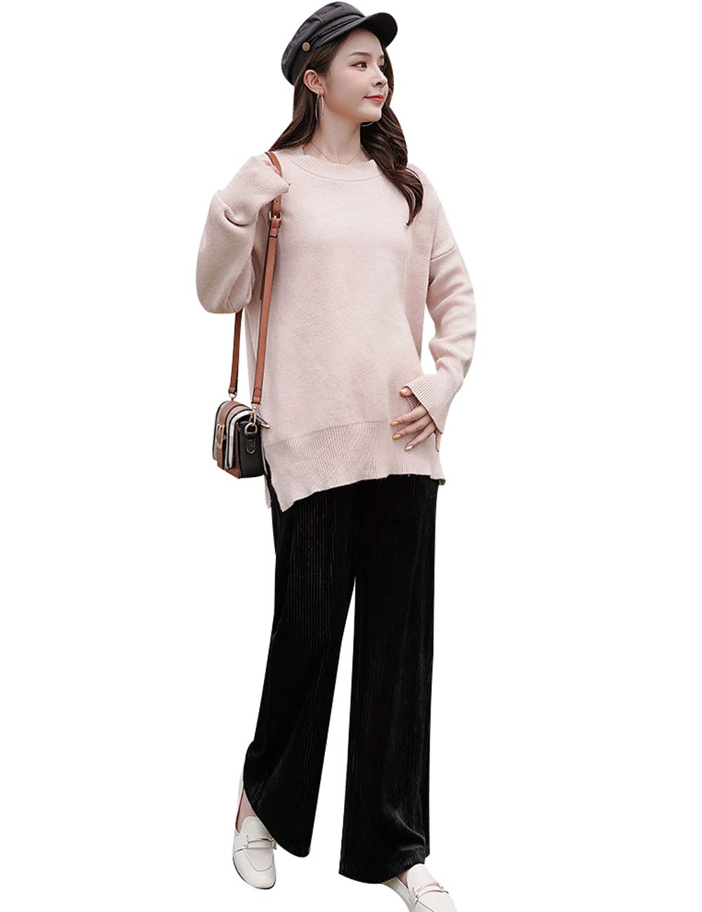 Maternidad sobre Topetón Pantalones Pantalones cómodos para Mujeres Embarazadas