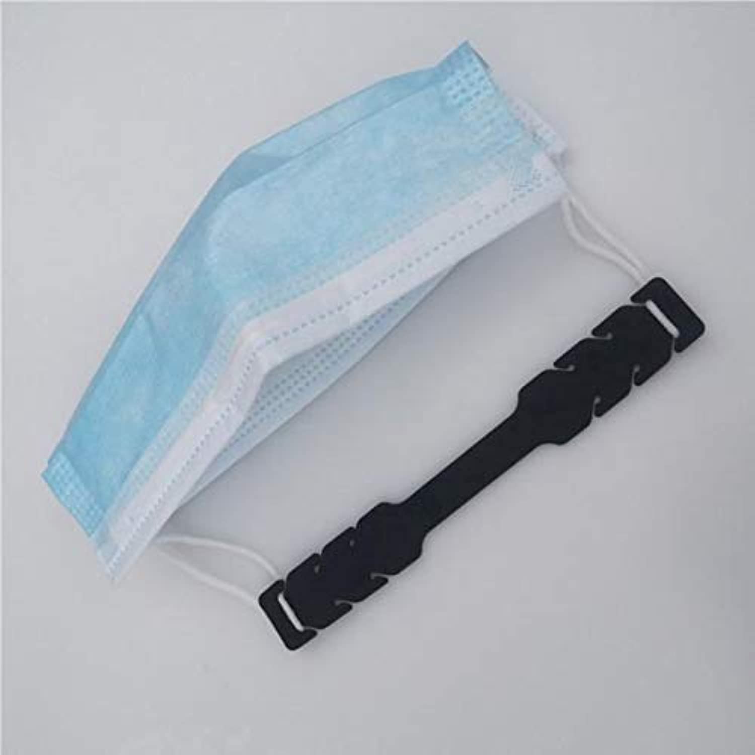 Mask Ear Buckles Reusable, 10Pcs Extension Hook, Savers For Masks, Strap, Strap Extender, Rope Hook Prevent Pain (Black)