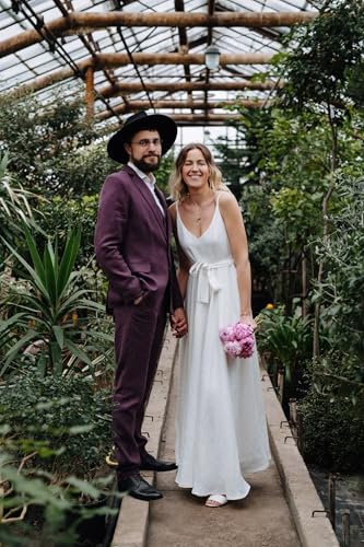 Mens 3 Piece Linen Suit for Men Slim Fit Suit Set Groom Suits for Wedding Prom Summer Suits3